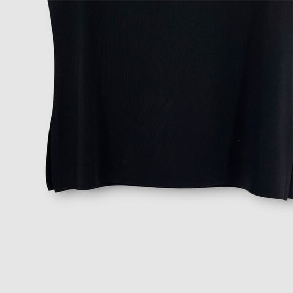 Vintage Misook Black Knit Sleeveless Shell Top Women's Petite Medium - Picture 3 of 5